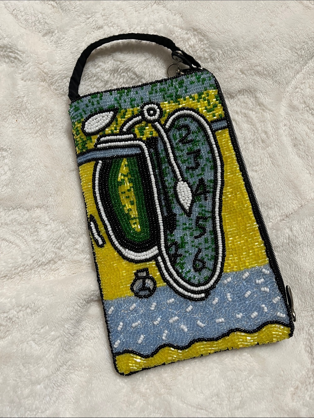 BAMBOO trading company Dali surrealist melting clock clutch